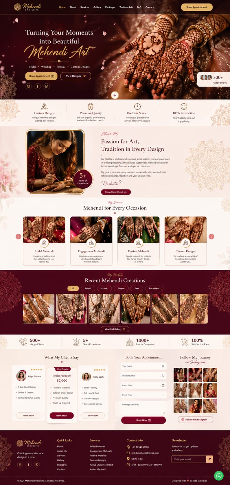 Mehendi Artist Portfolio